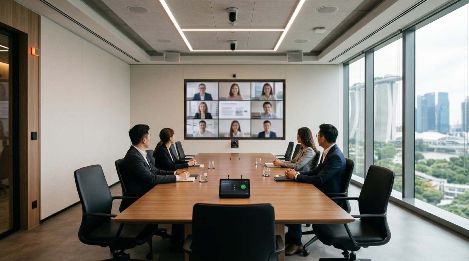 HQ gallery with a Radium videowall